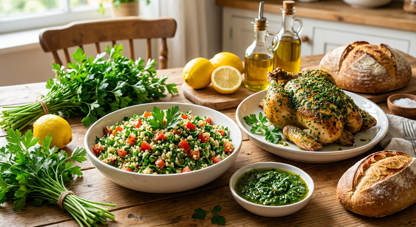 パセリを使った料理のイメージ写真