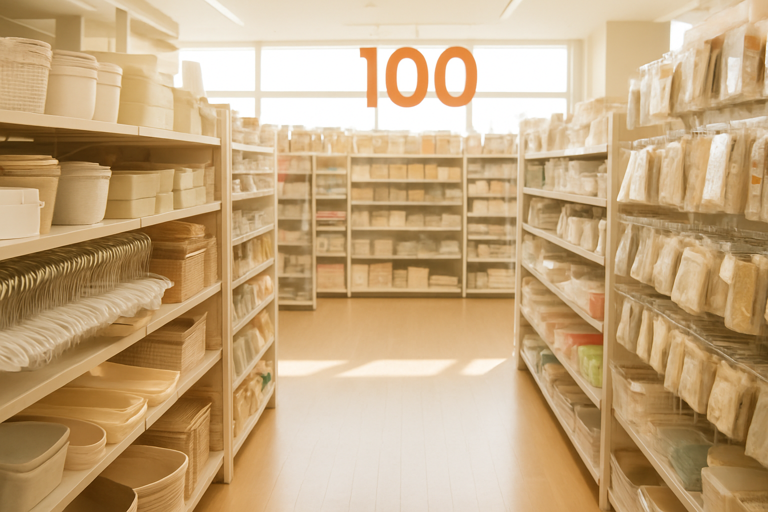 100均の売り場イメージ