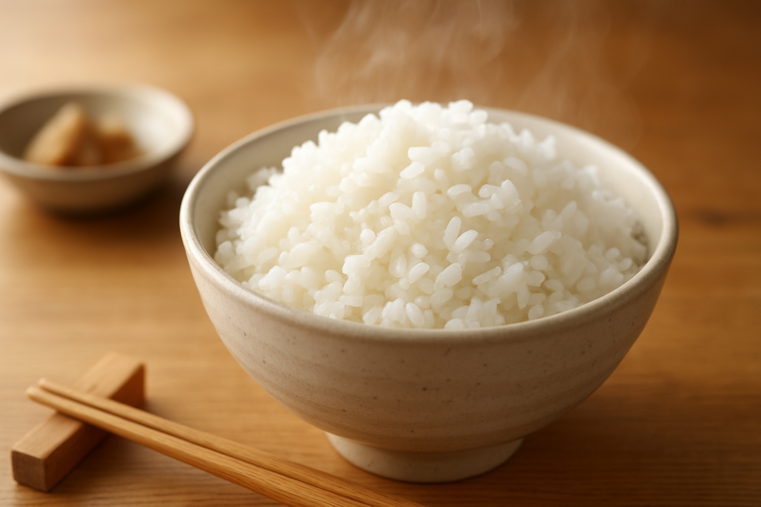 炊きたてのご飯（白米）のイメージ