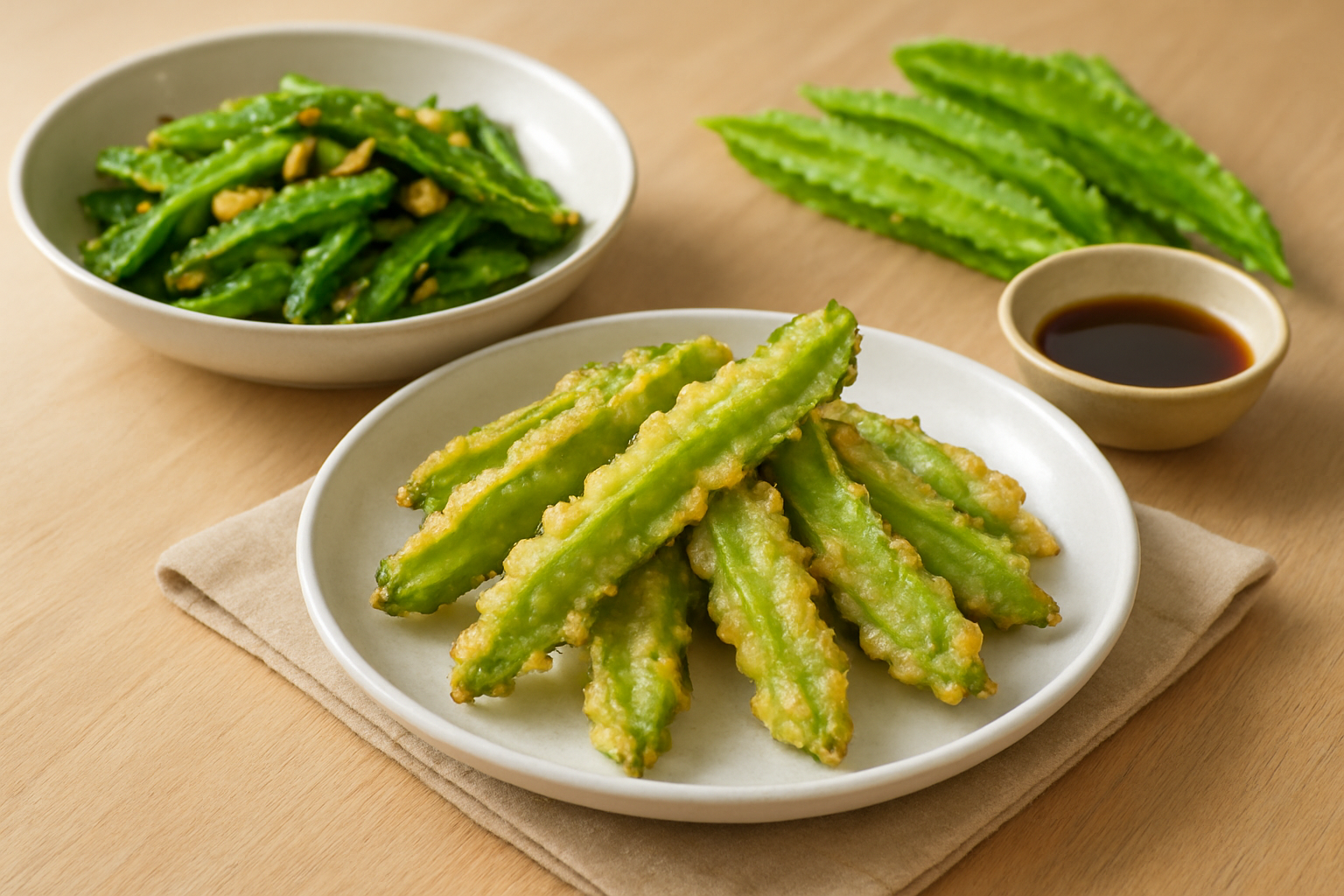 四角豆の天ぷらや炒めもの調理イメージ