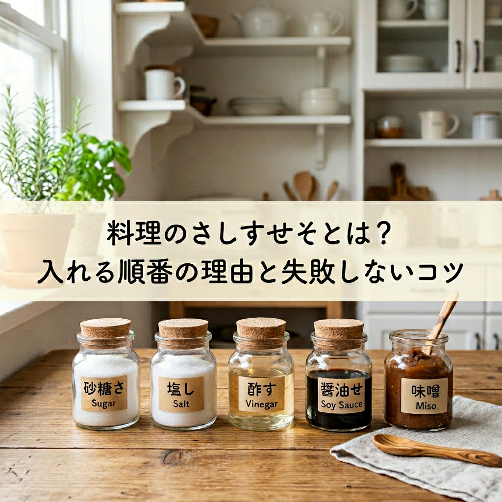 料理のさしすせそとは？入れる順番の理由と失敗しないコツ