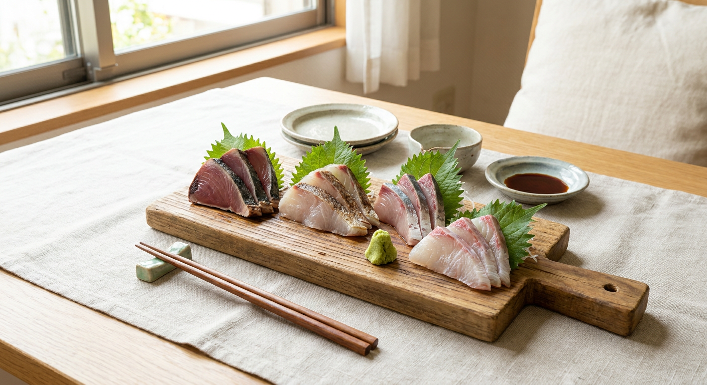 5月の旬魚の刺身盛り合わせのイメージ写真